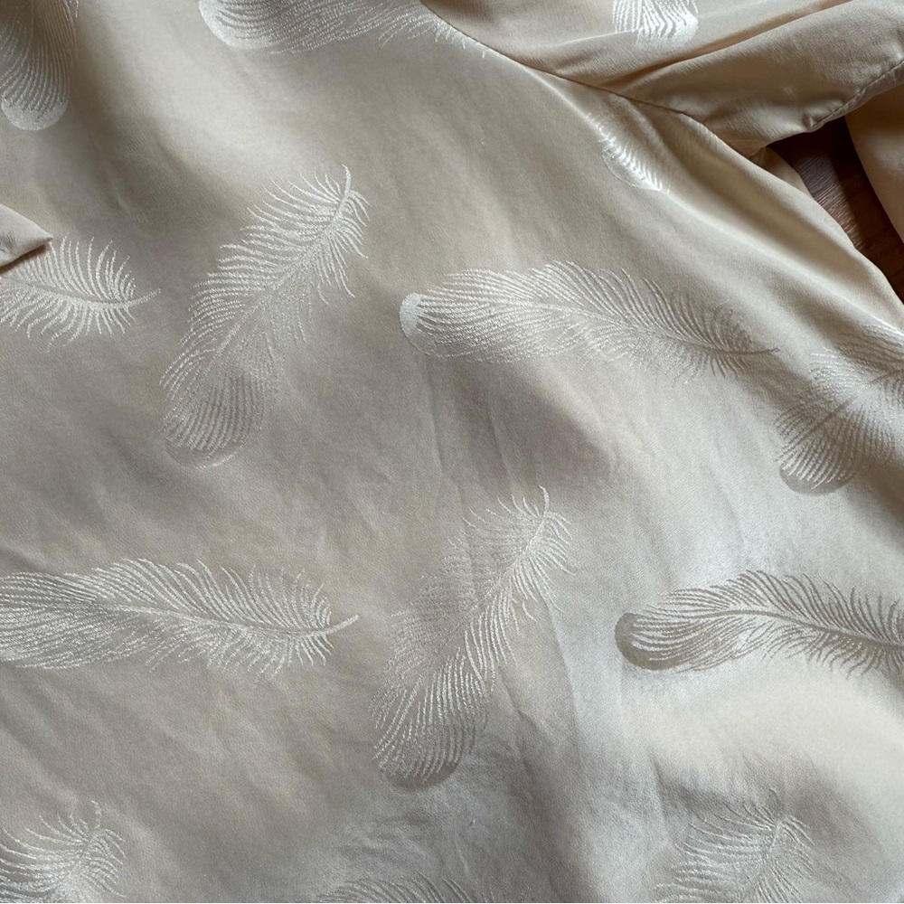 Sezane Cream Tie-Neck Blouse - Picture 6 of 7